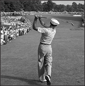 Ben Hogan swinging golf club